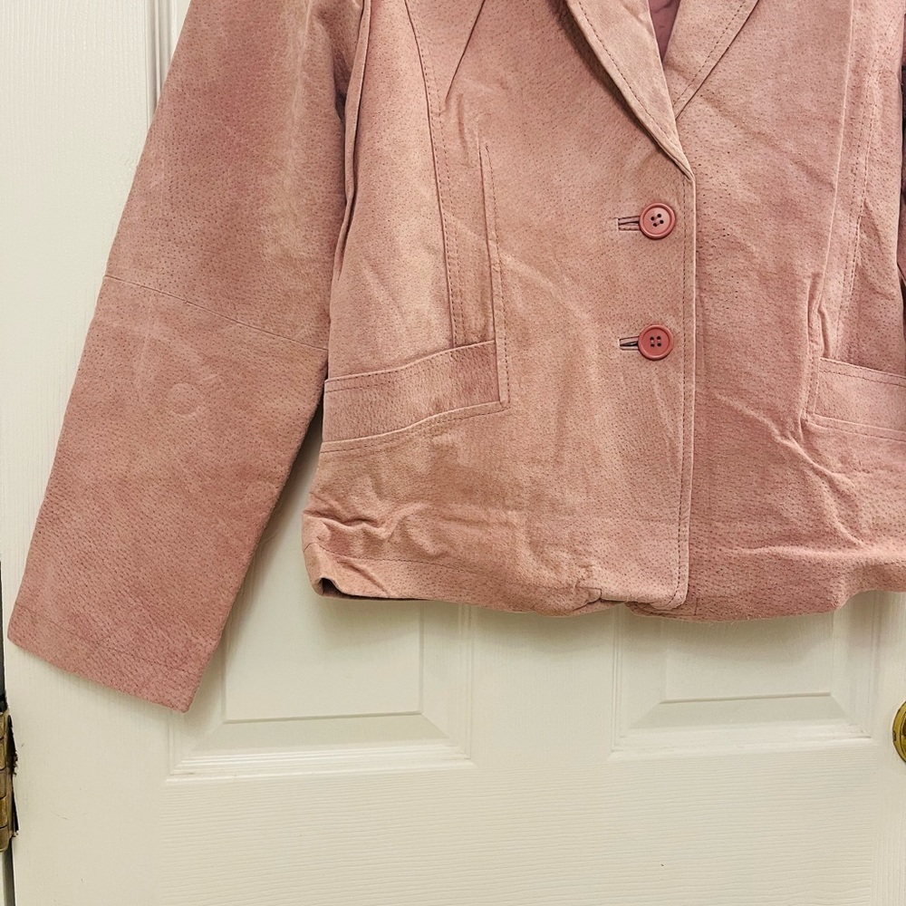 Outer Edge Full Leather Pink Jacket - image 8